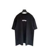 Ch hip-hop t shirts high streetch front and rear embroidered worn out short-sleeved cross loosecasual american style