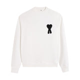 Ami love pullover sweatshirt fall and winterloose raglan sleeve round neck casual couple long sleeve new year