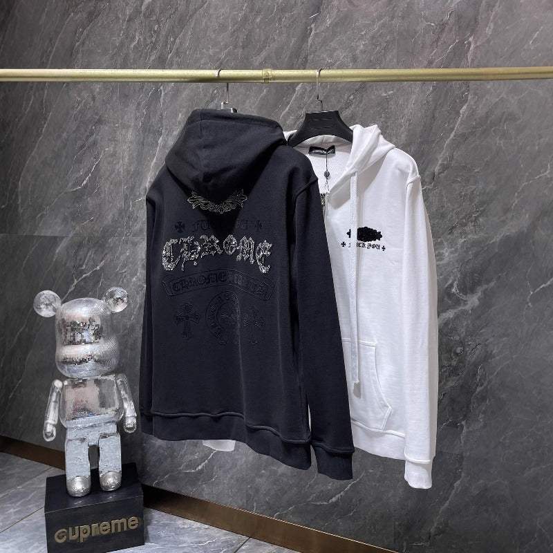 CHH Chrome Hearts Hoodie Fall/Winter Flocking Zip Hooded Sweater