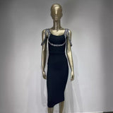 Women Dresses Bandage Dress Elegant Sling Banquet Party Dress (Ont0408)