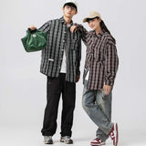Unisex Jacket Fall Retro Plaid Shirt