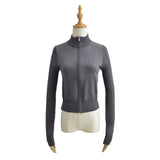 Women Sweater Knitwear Turtleneck Zipper Knitted Cardigan Coat Sweater