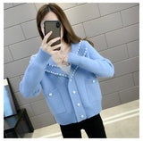 Women Knitwear Autumn and Winter Vintage Sweater Baggy Coat