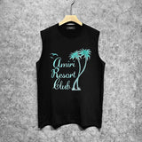 Amiri tank top coconut tree bird printing
