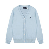 Macaron-colored little marafon rlv collar knit cardigan - relaxed fit outerwear - autumn/winter couple's open-front wool top