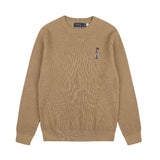 Rl small malav bear embroidercasual wool couple sweatshirtsweatertopspullover round neck knitting shirt
