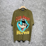 Amiri t shirts smoke gray wolf printing short sleeve
