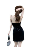 Women Maxi Dress Summer Deep V Sexy Sheath Split Sling Dress