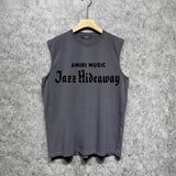 Amiri tank top music letterprinting