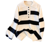 Women Knitwear Fall and Winter Lapels Knitwear