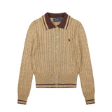 Rl ralph pony polo collar preppy stylecardiganfall and wintertopsknittingfall and wintercouplecasual woolen sweater