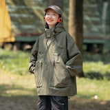 Unisex Shirts Autumn Waterproof Hooded Jacket