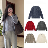 Rl ralph lauren pony crew neck top - casual, relaxed fit, knitted wool sweater - women's couple style - cross-border ready stock