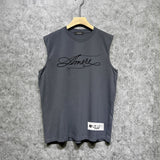 Amiri tank top needlework letterprinting