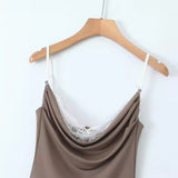 Women Dresses Summer Lace Sling Dress Backless Sexy Skirt (Xds0414)