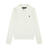 Rl ralph pony polo collar tops couple casualpulloverknittingfall and winter sweater macaron color