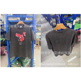 saint m t shirts s.m cartoon print crew neck pullover short sleeve top