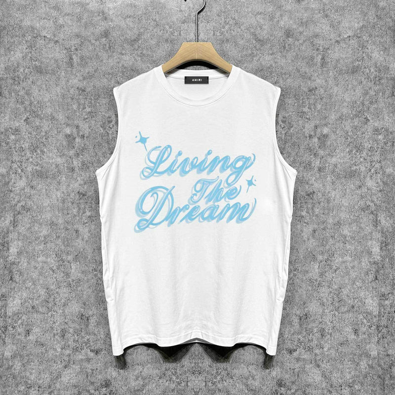 Amiri tank top cloud letterprinting