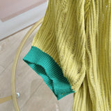 Women Sweater Knitwear Summer Short Sleeve Women's Loose and Simple Hollow out Bottoming Knitwear