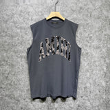 Amiri tank top with cracked letterprinting