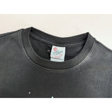 saint m t shirts s.m collaboration letter graphic limited edition crew neck pullover short sleeve t-shirt