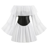 Women Dresses Spring Strapless Sexy Dress Suit Skirt (Zns0409)