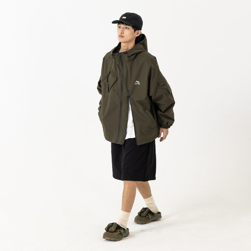 Unisex Jacket Zipper Decorations Hooded Hooded Jacket Men's Jacket Coat
