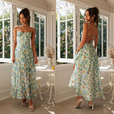 Women Dresses Summer Sling Backless Long Dress (Jkw0408)