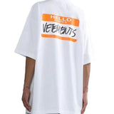 Vetements T Shirts VTM Werther Cute Red Signature Logo Short Sleeve T-shirt