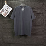 Ch hip-hop t shirts high weight ch short sleeve sanskrit printingloosecasualpure cotton american heavy weight short sleeve men