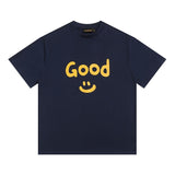 Drew house tshirt r d@ew smiley face letter graphic crew neck short sleeve tee