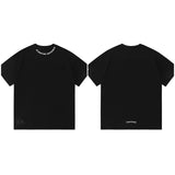 Ch hip-hop t shirts correct version ch sanskrit cross logo short-sleeved men's t-shirt trendy brand loose american men's t