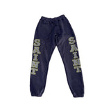 Saint m t pants s.m letter print washed vintage elastic waist trousers