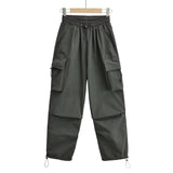 Women Sweatpants Retro Loose Trousers Three-Dimensional Pocket Overalls