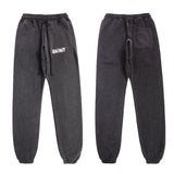 Saint m t pants s.m vintage overlapping letter casual trousers