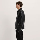 Men Motorcycle Jacket Retro Lapels Imitation Leather Jacket Coat 8281/400