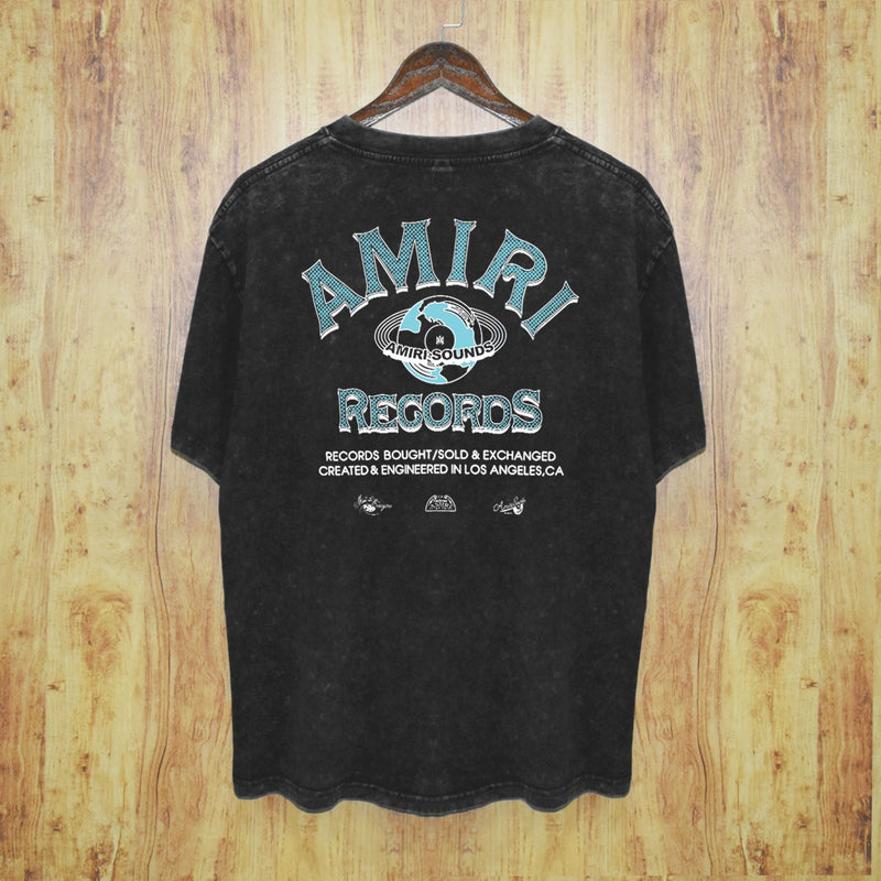 Amiri Washed Distressed T Shirt Printed Trendy Pure Cotton
