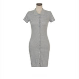 Women Dresses Short Sleeve Dress Short Skirt Hip Skirt