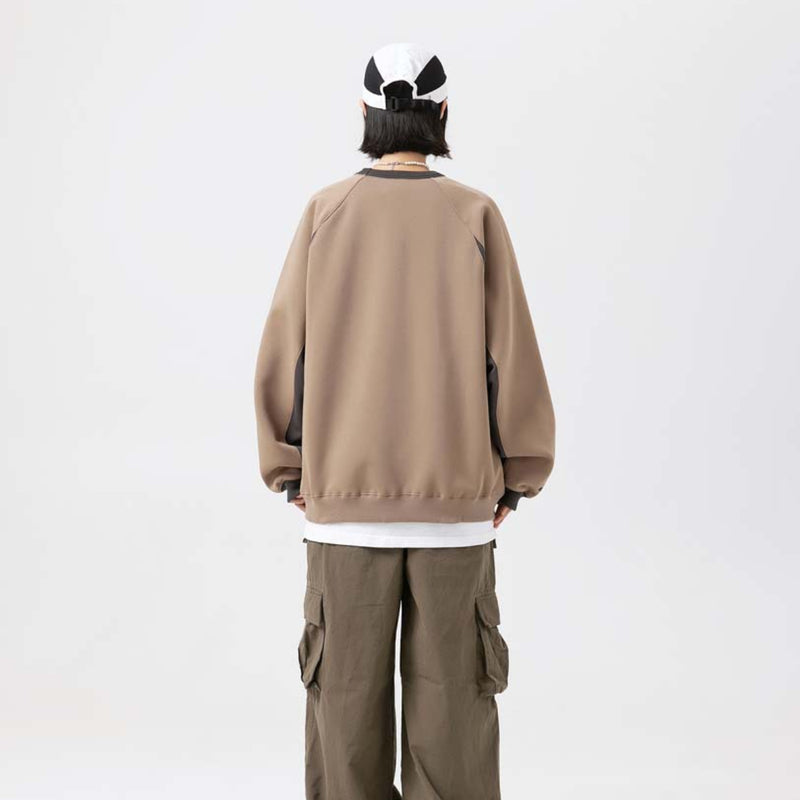 Unisex Hoodie Autumn Stitching Embroidered Sweater