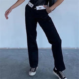 Women Sweatpants Jeans Summer Straight Loose Wide Leg Pants