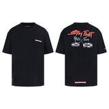 Ch hip-hop t-shirts: ch short-sleeve racing graffiti series - relaxed fit, premium cotton, american heavyweight tee
