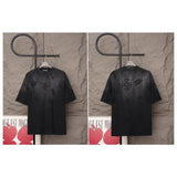 Ch hip-hop t shirts ch short-sleeved washed distressed laser burnt patch embroidery couple loosecasual high street