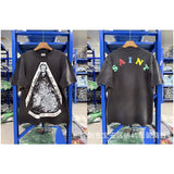 saint m t shirts s.m cartoon print crew neck pullover short sleeve top