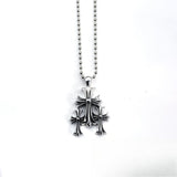 Chrome Hearts Necklace Cross Pendant Men's Vintage Thai Silver Letter Bead Necklace