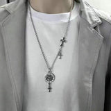 Chrome Hearts Necklace Vintage Male Female Angel Sword Cross Pendant