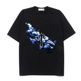 Hip-hop t-shirts: american high street short sleeve tee - west coast hip-hop summer oversized top - trendy clothing tee