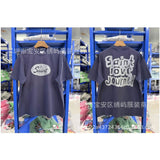 saint m t shirts s.m cartoon print crew neck pullover short sleeve top