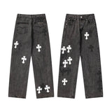CHH Chrome Hearts Jeans Unisex Casual Loose Jeans
