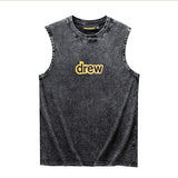 Drew house tshirt r d@ew rubber stripe letter heavyweight washed tank top