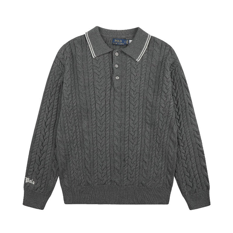Rl ralph pony polo collar knittingfall and winter wool sweater loosetops couple casualpullover